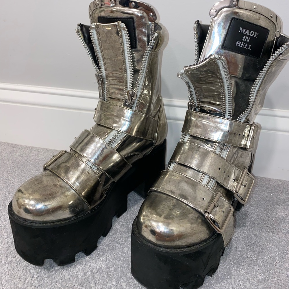 Dolls kill PLATED DETROIT BOOTS
